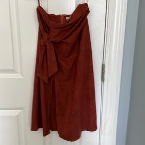 She + Sky Faux Suede Skirt